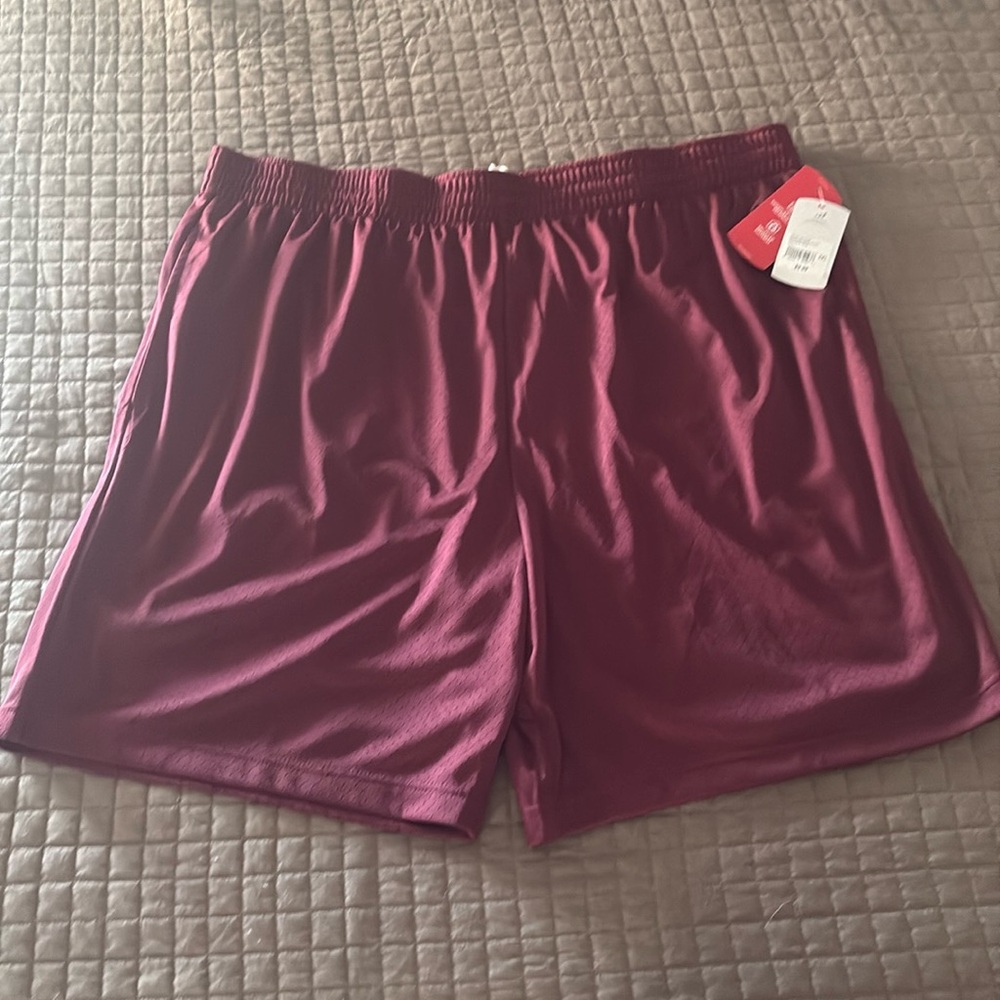 NWT Men's Burgundy Mesh Basketball Shorts